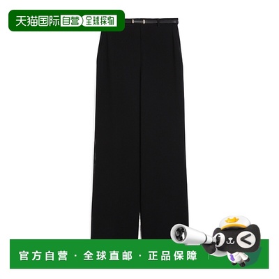香港直邮Max Mara 长款卡迪裤高腰阔腿裤西装裤 6136015106