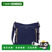 自营欧洲直邮Tumi途明 Voyageur女士靛蓝色 浅金色尼龙拉链开合斜