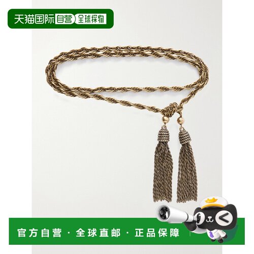 1h可退香港直邮Etro 艾特罗 女士 流苏镀金细款皮带腰带 WP3B0082
