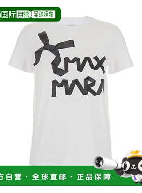 1h可退 香港直邮MaxMara 麦斯玛拉 女士 'Calcio' on Front 白色L