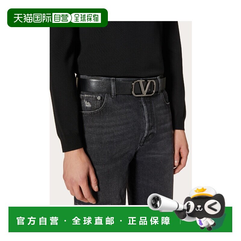 香港直邮VALENTINO 男士腰带 UY0T0Q87AZR0NO AW2025 黑色 VLOGO