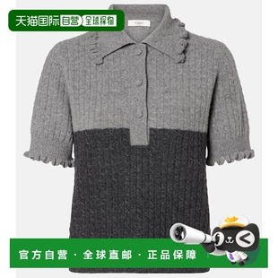 粗线针织荷叶边羊毛羊绒Polo衫 1h可退 女士 蔻依 香港直邮Chloe