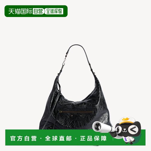 自营欧洲直邮Balenciaga巴黎世家 Le City女士黑色Arena羊皮革Hob