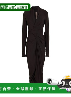 1h可退 香港直邮rick owens 瑞克 欧文斯 女士 缠绕式连衣裙