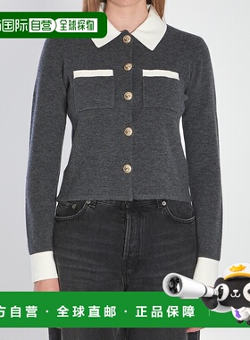 1h可退 香港直邮Self-Portrait 女士 灰色羊毛毛衣 PF25048CGRGRE