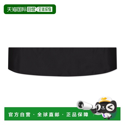 欧洲直邮自营GUCCI古驰 男士黑色缎面燕尾服腰封配饰腰带