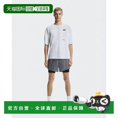 自营欧洲直邮On昂跑 Performance Volt-T男士白色聚酯纤维吸湿排T