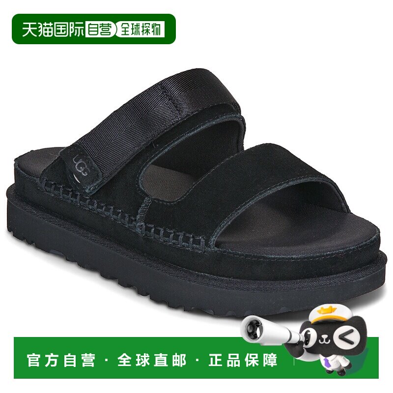 欧洲直邮UGG鞋子女凉鞋黑色W GOLDENSTAR GLIDE图片