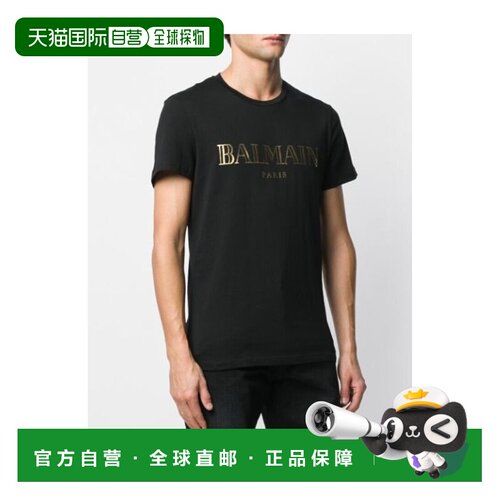 香港直邮Balmain Logo徽标印花T恤 TH11601I312短袖