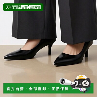 自营欧洲直邮Ralph Lauren拉夫劳伦 Adrienne女士黑色皮革高跟鞋