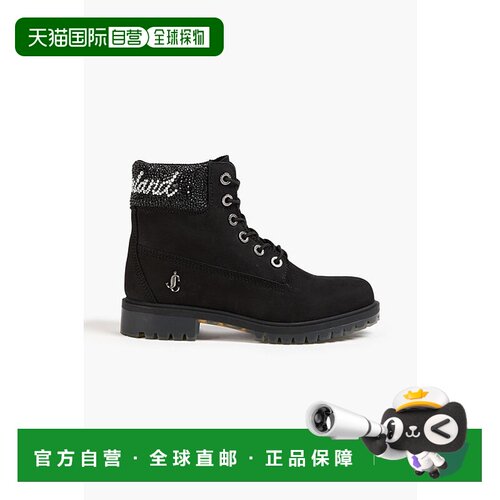 香港直邮JIMMY CHOO X TIMBERLAND 女士 水晶装饰牛巴革战地靴 JC
