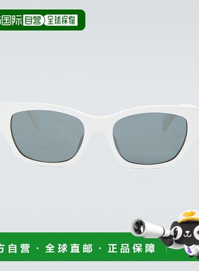 1h可退 香港直邮Celine 思琳 男士 矩形太阳眼镜 white白色 舒适