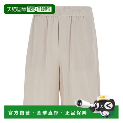 1h可退 香港直邮Ami Paris 男士 浅褐色松紧带棉质百慕大短裤 HSO