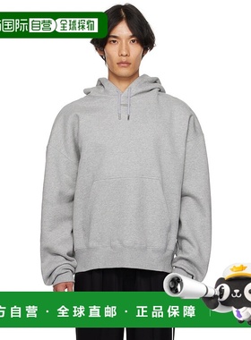 1h可退 香港直邮Mugler 穆勒 男士 灰色徽标连帽衫 25F3SW0087602