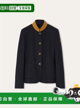 自营欧洲直邮Loro Piana 女士蓝色初剪羊毛夹克
