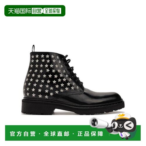 1h可退 香港直邮Saint Laurent 黑色系带及踝短靴 397106BSS00