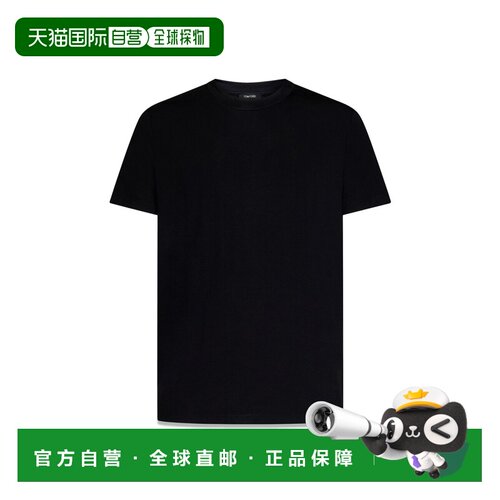 香港直邮Tom Ford 汤姆 福特 男士 黑色棉质莫代尔Polo衫 T4M0814