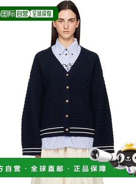 1h可退 香港直邮GANNI 甘尼 女士 海军蓝开衫 K2634 blue蓝色 舒