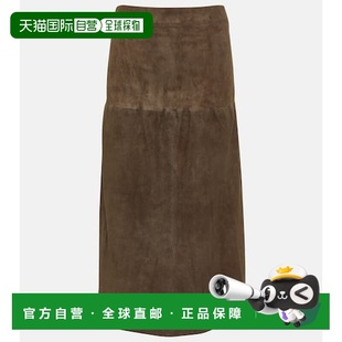 1h可退 香港直邮JOSEPH 约瑟夫 女士 Sacha 绒面革中长半身裙