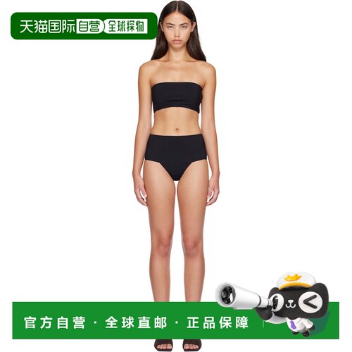 香港直邮alaia 女士 ALAÏA 黑色抹胸比基尼 AA9W0078J105D999NOI