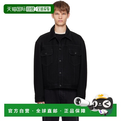 香港直邮The Row 男士 黑色 Orson 牛仔夹克 546W4170