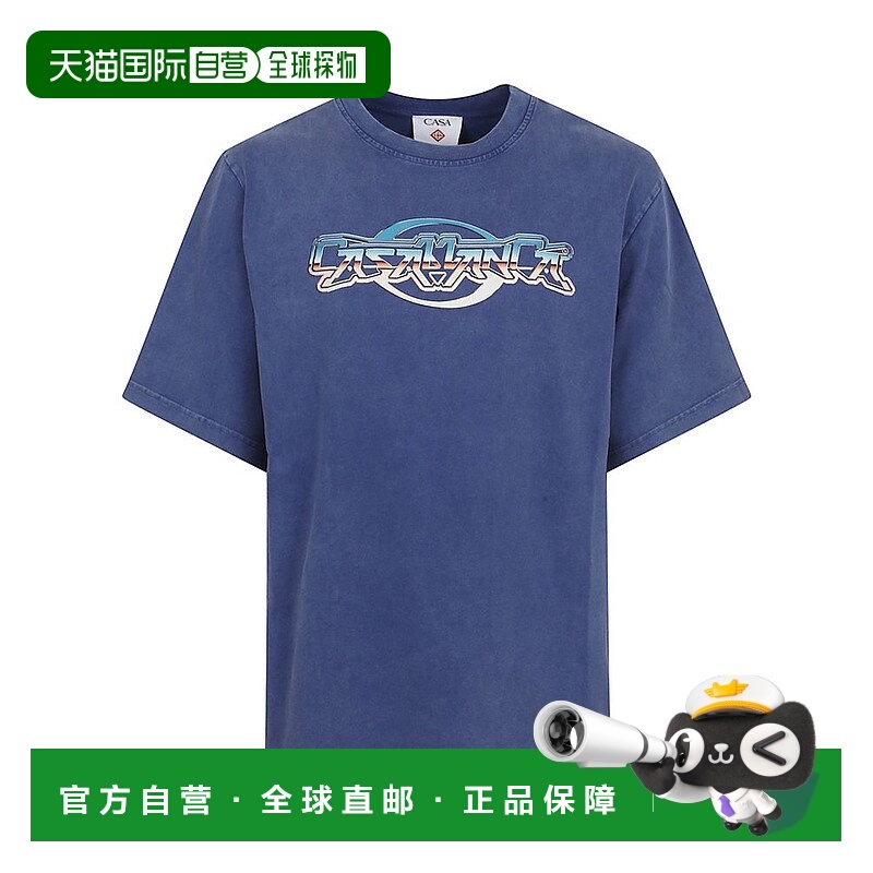 1h可退 香港直邮Casablanca 男士 卡薩布蘭卡標誌印花 T 卹 MPF25