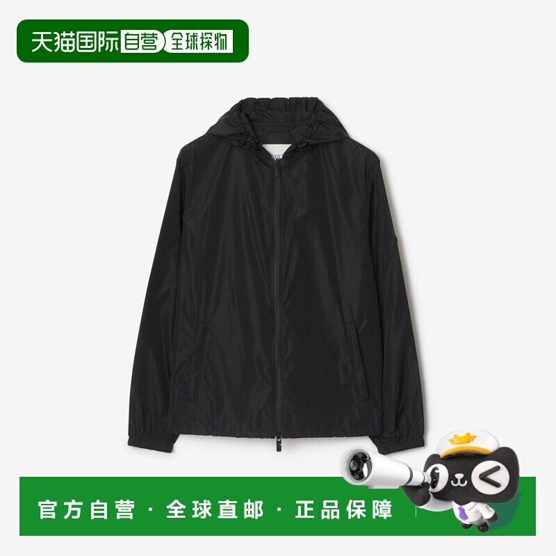 自营欧洲直邮Burberry博柏利 Knight男士黑色尼龙夹克外套