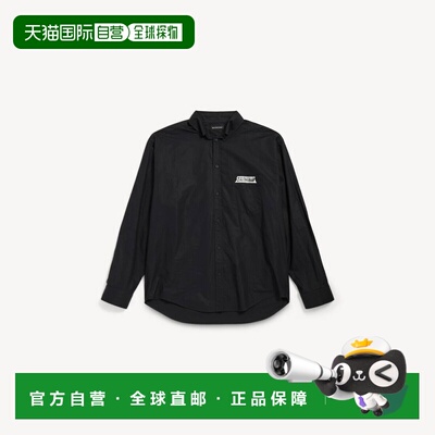 自营欧洲直邮Balenciaga巴黎世家 Masking Tape男士黑色棉质长袖