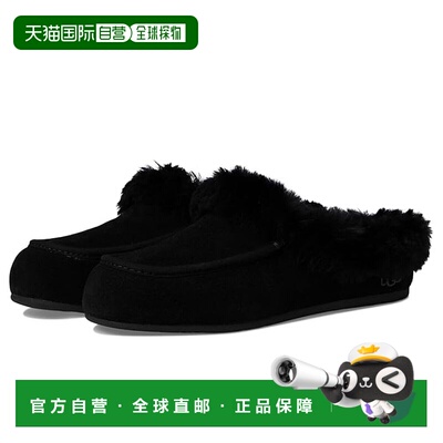 1h可退 香港直邮Ugg 女士 Ansley 凉拖 black黑色 舒适时尚拖鞋