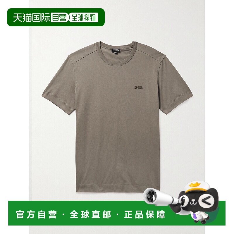 香港直邮Zegna 杰尼亚 男士 logo标识短袖T恤 UD360A7D760