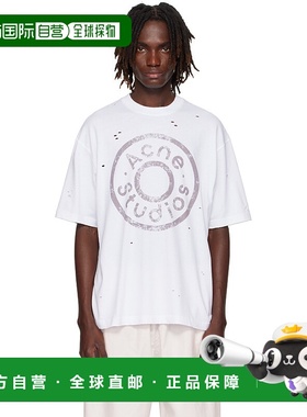 1h可退 香港直邮Acne Studios 艾克妮 男士 白色做旧 T 恤 CL0294