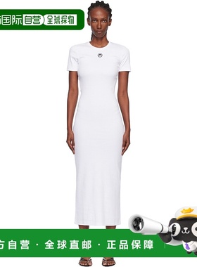 1h可退 香港直邮Marine Serre 女士 白色 Moon Logo Ribbed Jerse