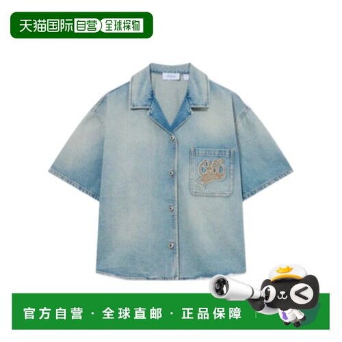 香港直邮OFF-WHITE 女士衬衫 2FA00585TW417 AW2026 蓝色 牛仔短