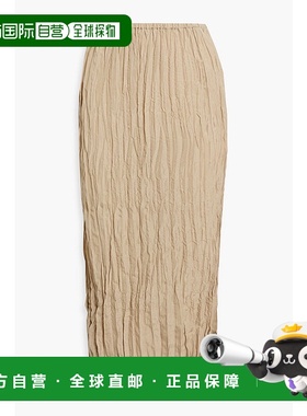 1h可退 香港直邮toteme 女士 褶皱真丝中长半身裙 233313210OVERC