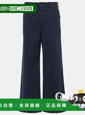 1h可退 香港直邮NILI LOTAN 女士 Leon 棉质阔腿裤 blue蓝色 舒适