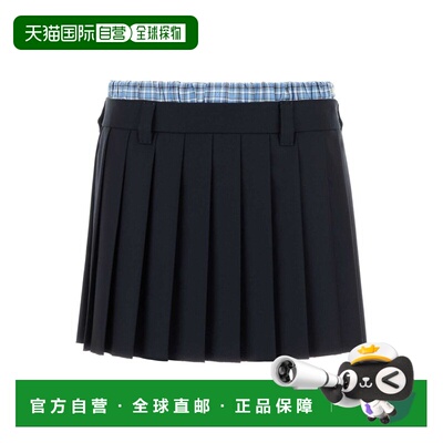 1h可退 香港直邮MIU MIU 女士半身裙 MG2388SOOO11ADF0008BLEU SS