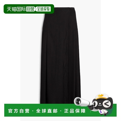1h可退 香港直邮TOTÊME 女士 褶裥绉纱缎子长款裹裙 241WRB1012FB