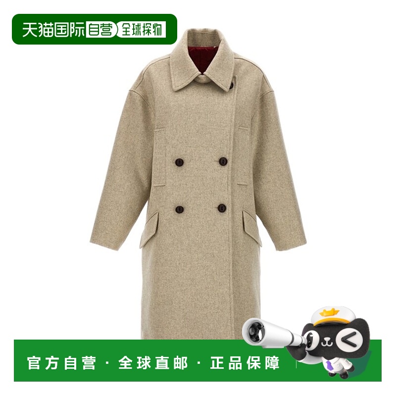 香港直邮Isabel Marant 长袖大衣 MA0161FAA4D05I羊毛