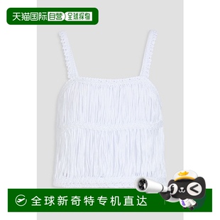 钩花棉质上衣 1h可退 短款 香港直邮Simkhai 3242129KWHITE 女士