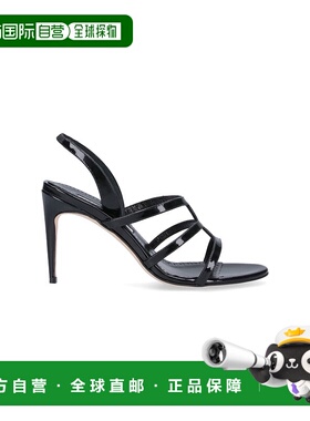 1h可退 香港直邮MANOLO BLAHNIK 莫罗 伯拉尼克 女士 黑色凉鞋 22