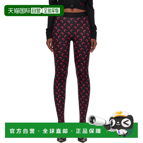 1h可退 香港直邮Marine Serre 女士 黑色 Moon Printed Jersey 紧