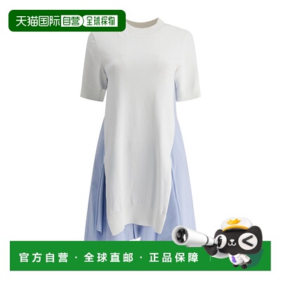 香港直邮Sacai 短袖连衣裙 2507764高端穿搭时髦高档显瘦高级感