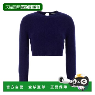 吉尔 Sander 桑达 女士 1h可退 蓝色羊毛混纺毛衣 香港直邮Jil