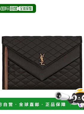 香港直邮Saint Laurent GABY 小羊皮双翻盖链条手拿包 6855961EL0