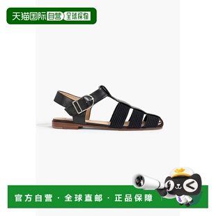 1h可退 香港直邮Gabriela Hearst 女士 Calla 钩编皮质凉鞋 22485