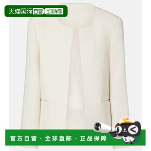 女士 舒适时尚 Fluid white白色 羊毛混纺夹克 香港直邮toteme