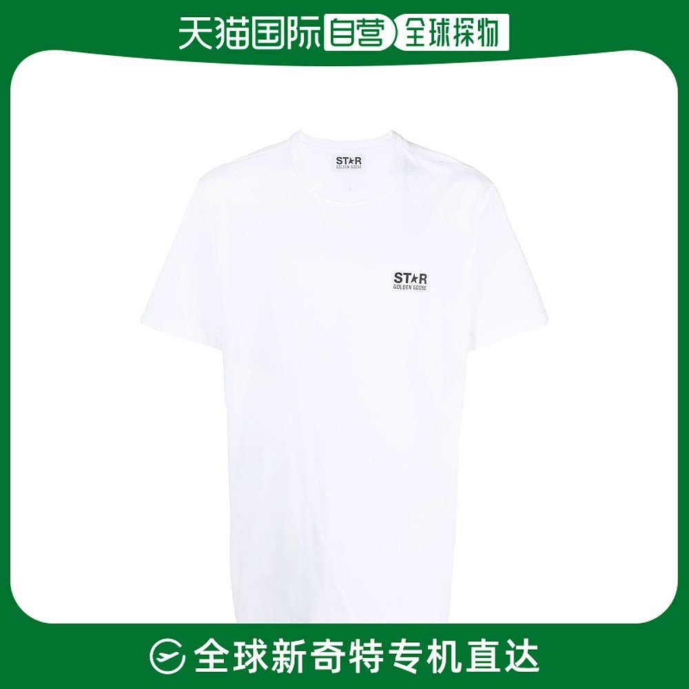 香港直邮GOLDEN GOOSE 男士Goose and Polos 金色T恤白色T恤