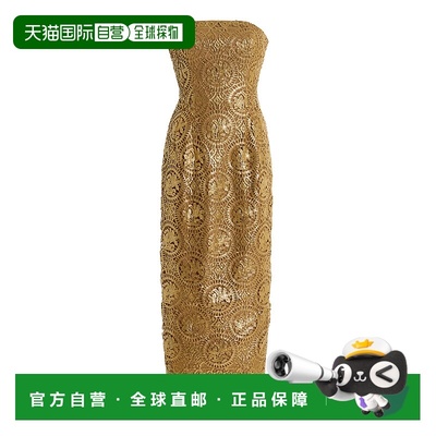 1h可退 香港直邮EMILIA WICKSTEAD 女士 Laelia 叶形装饰蕾丝中长