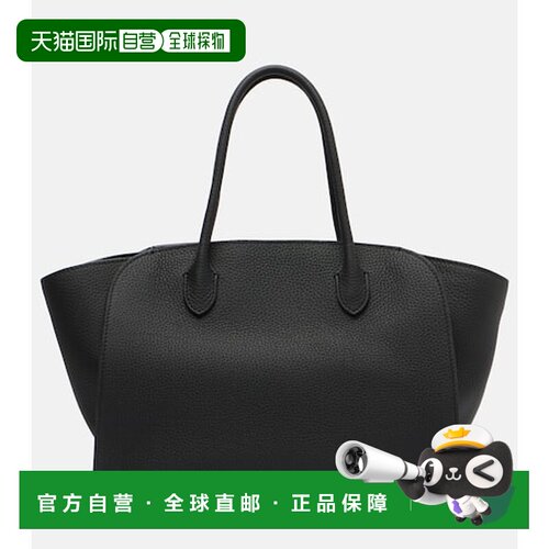 1h可退 香港直邮The Row 女士 Marlo 12 皮革手提包 black黑色 舒