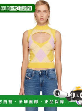 香港直邮Diesel 迪赛 女士 黄色 M-Romko-Sl 马甲 A195000JLBB